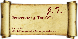Jeszenszky Teréz névjegykártya