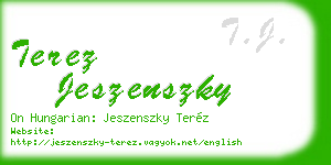 terez jeszenszky business card